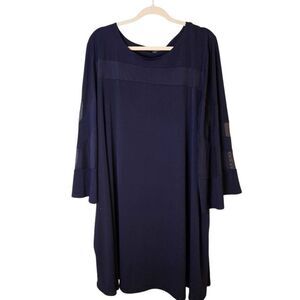 Nina Leonard navy knee length dress. Size 3X.